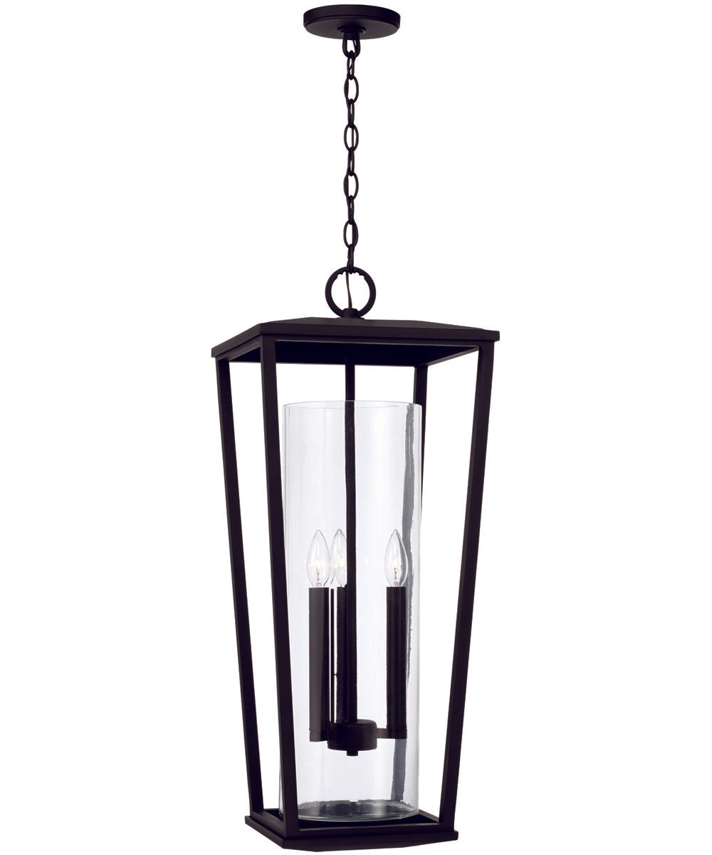 Elliott 3-Light Outdoor Hanging-Lantern Rain or Shine - Black