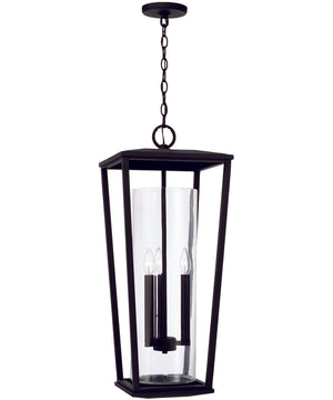 Elliott 3-Light Outdoor Hanging-Lantern Rain or Shine - Black