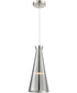 Cabello 1-Light Pendant Chrome Finished/Glass Shade