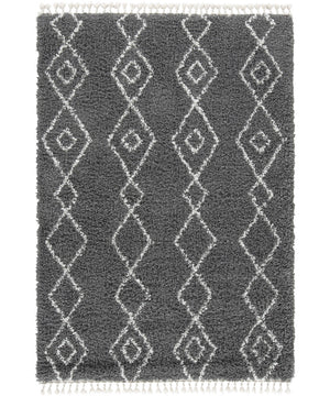 8'x10' Maysel Large Rug Charcoal/White