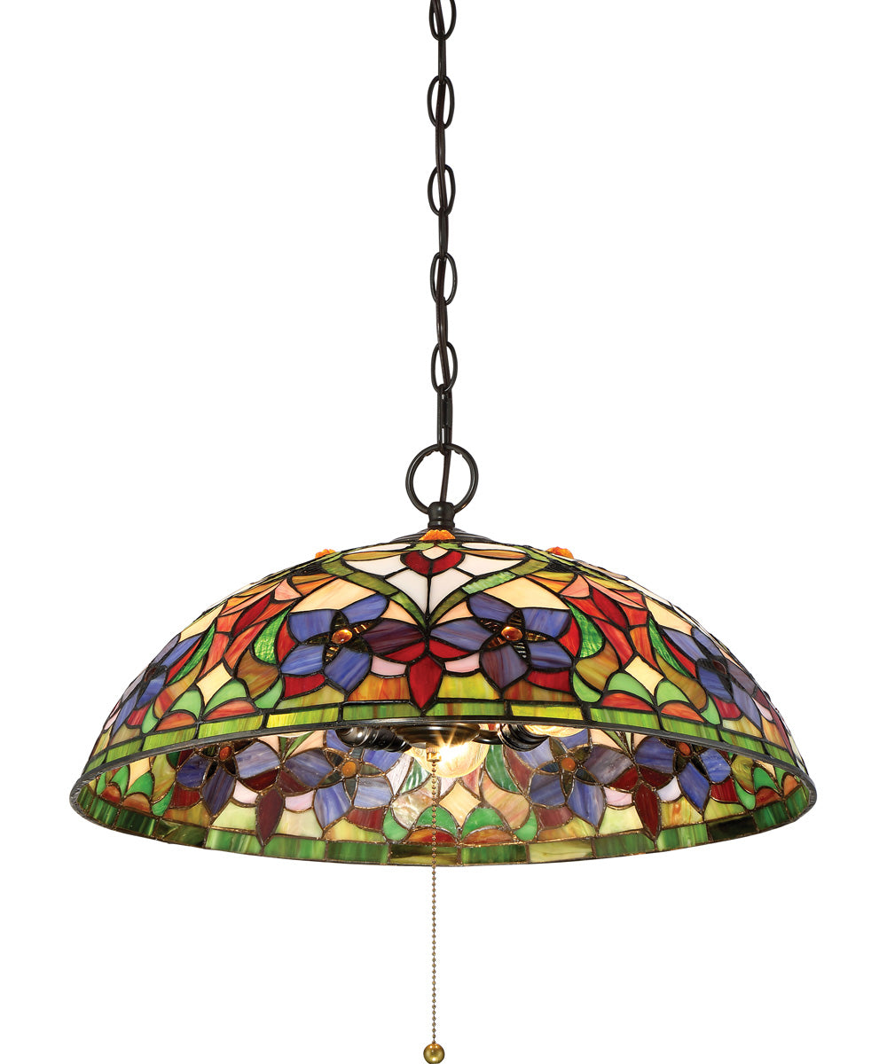 Violets 3-light Pendant Vintage Bronze
