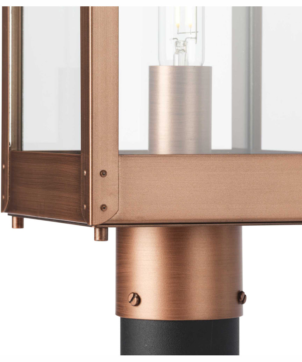 Union Square 1-Light Urban Industrial Outdoor Post Light Antique Copper