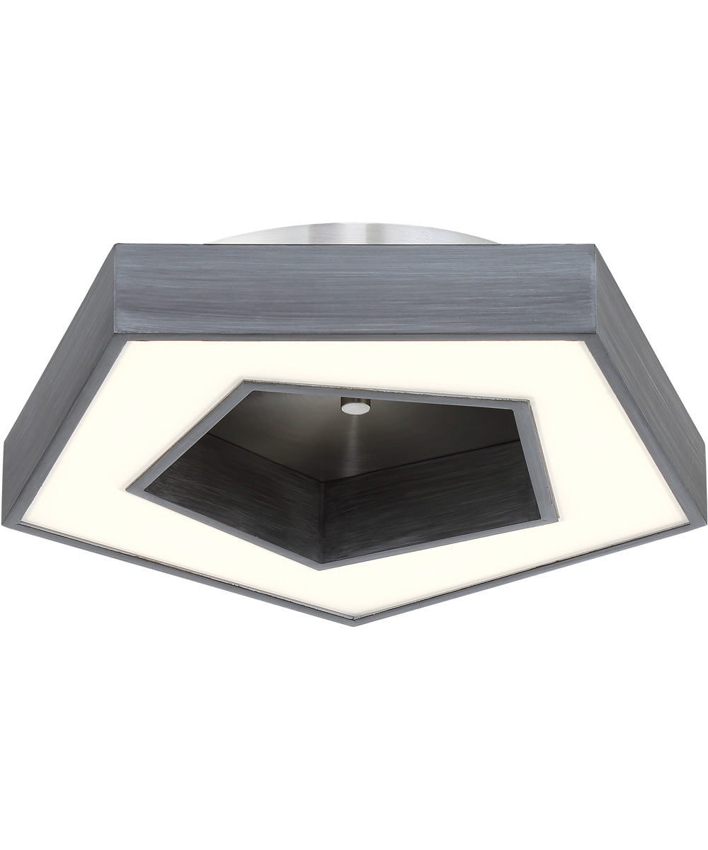Pentex 1-Light Led Flush Mount Charcoal Grey/Brushed Nickel