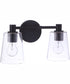 Emilio 2-Light Vanity Flat Black