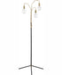 Nilmani 3-Light Floor Lamp Antique Brass/Black