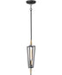 Wings 1-Light Pendant Black / Satin Brass