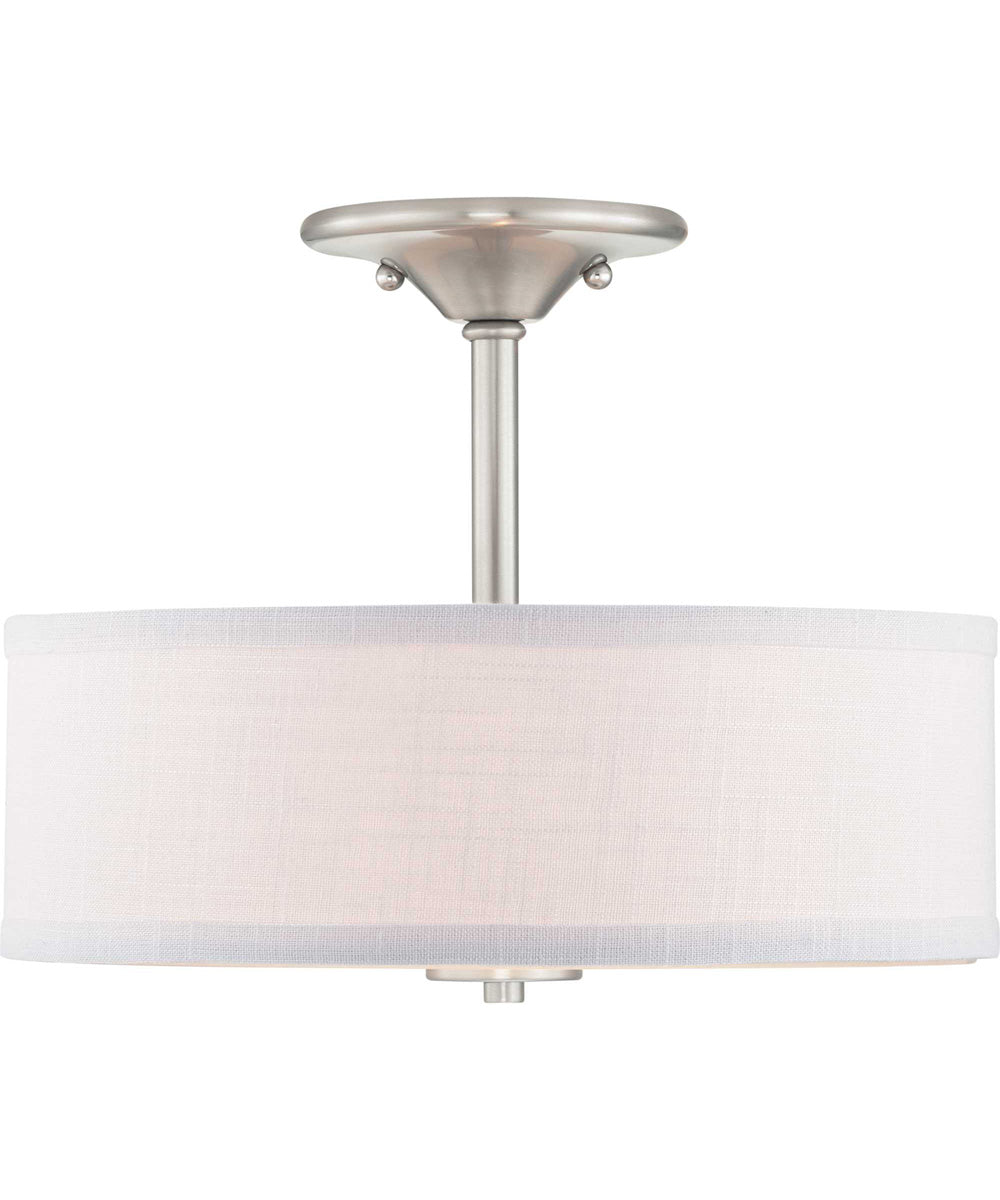 Inspire 13" 2-Light Semi-Flush Brushed Nickel