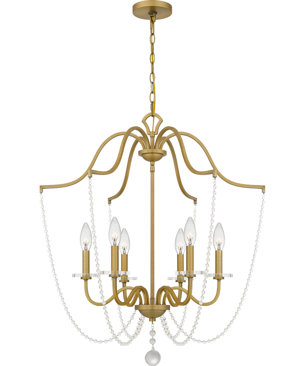 Sunday 6-light Chandelier Aged Brass