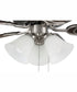 52" Decorator's Choice 3-Light Ceiling Fan Brushed Polished Nickel