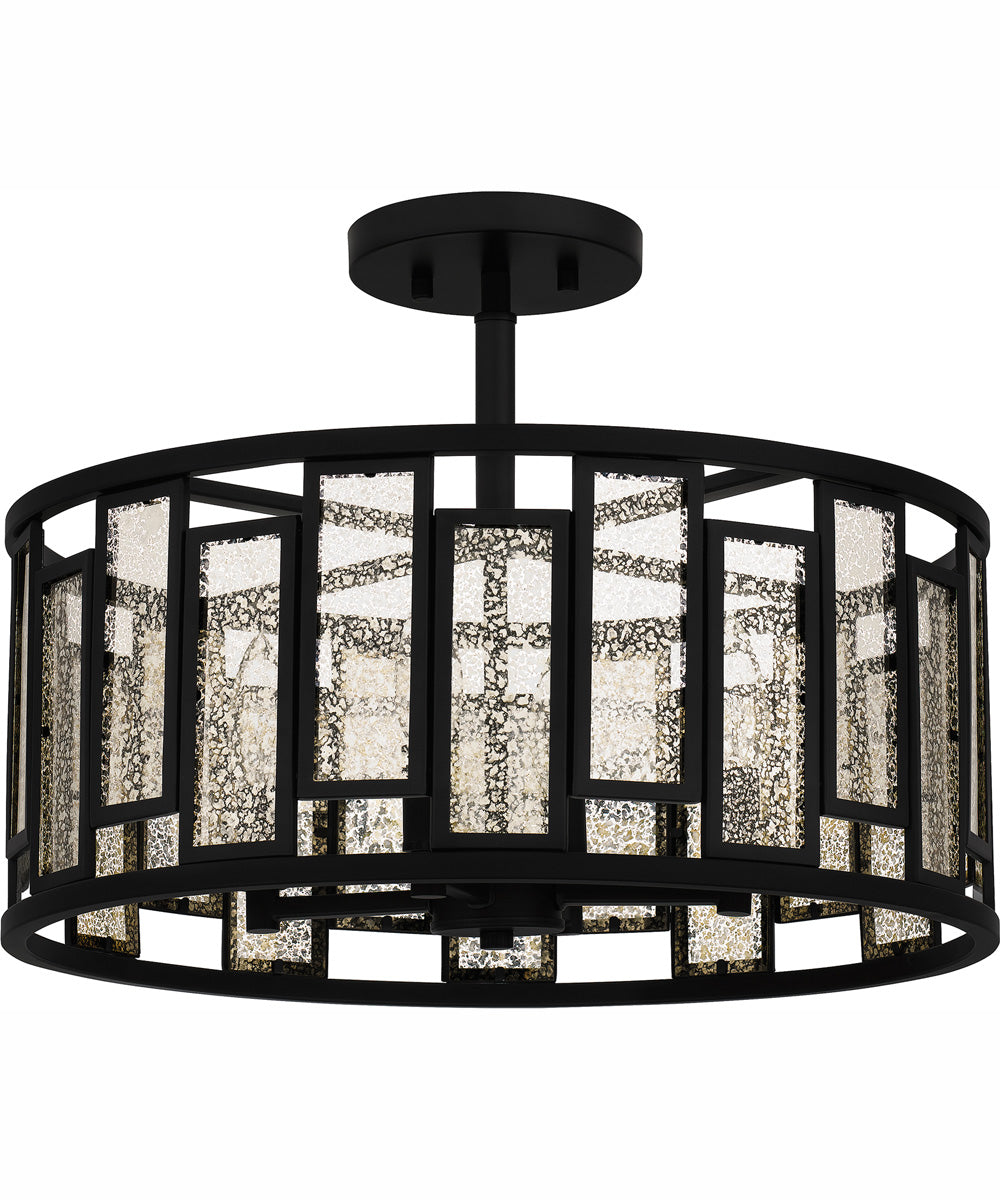 Quoizel Semi-Flush Mount Large 4-light Semi Flush Mount Matte Black