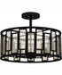 Quoizel Semi-Flush Mount Large 4-light Semi Flush Mount Matte Black