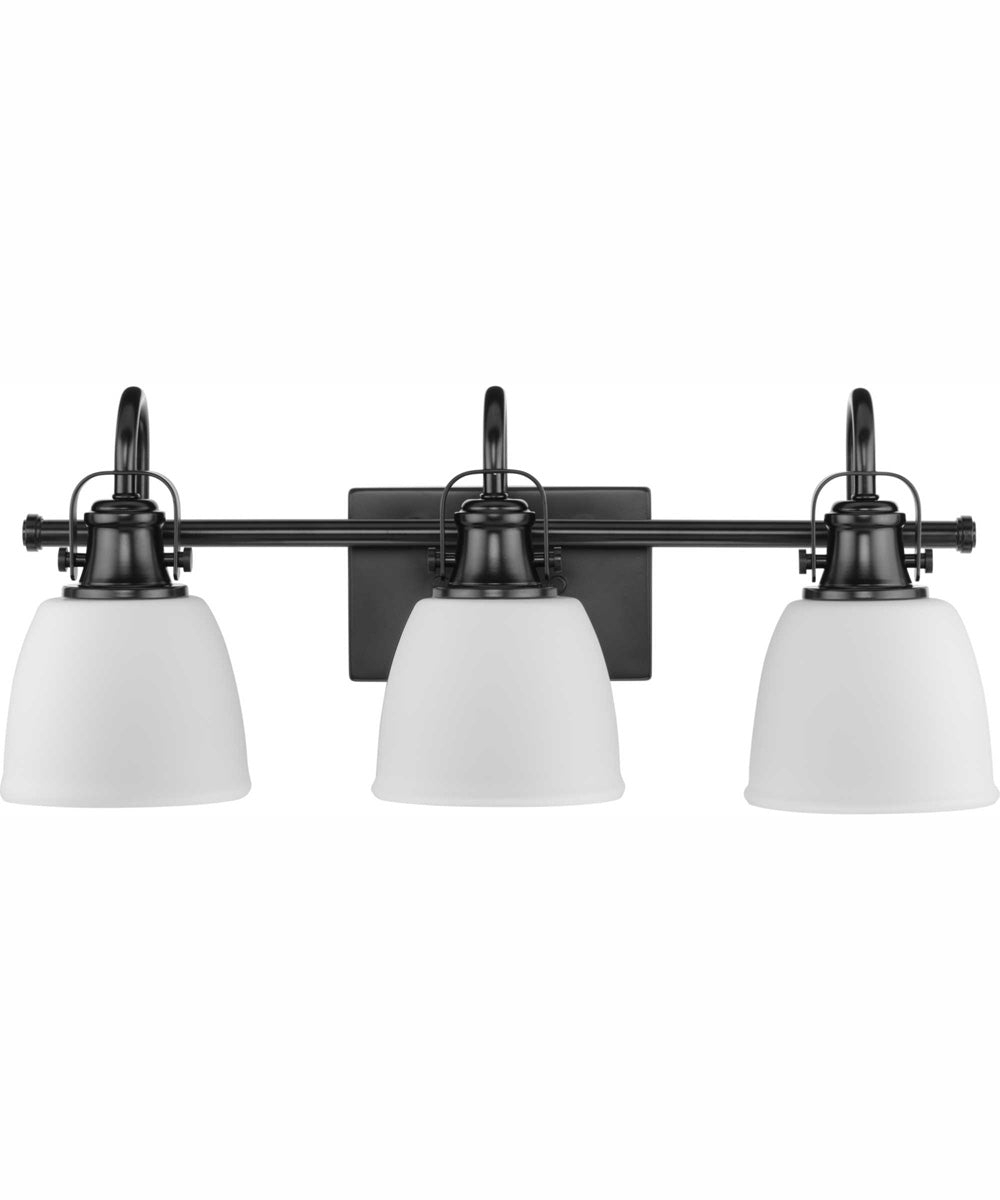 Preston 3-Light Coastal Bath Vanity Light Matte Black