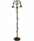 58" High Stained Glass Pond Lily 3 Light Floor Lamp