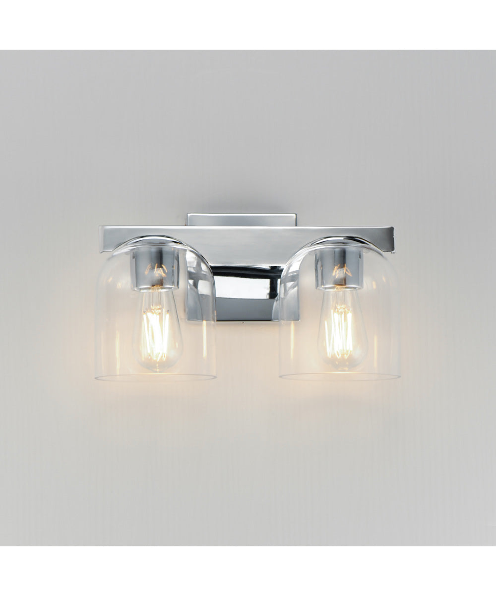 Scoop 2-Light Bath Vanity Polished Chrome