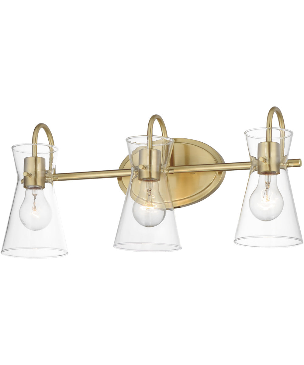 Ava 3-Light Bath Vanity Natural Aged Brass