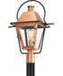 Rue De Royal Large 1-light Outdoor Post Light Aged Copper