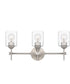 Aria Large 3-light Bath Light Brushed Nickel