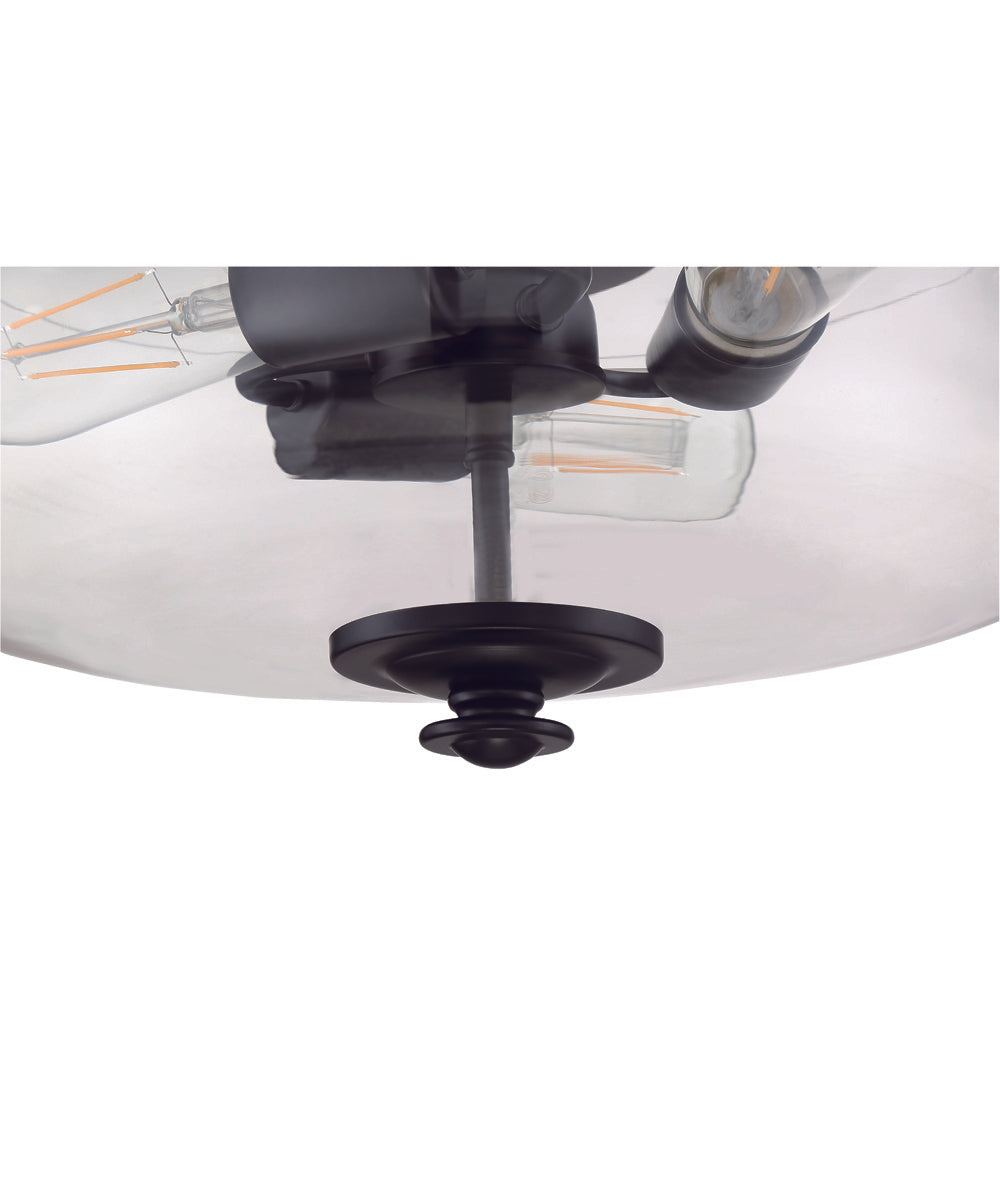Dardyn 3-Light Convertible Semi Flush Flat Black