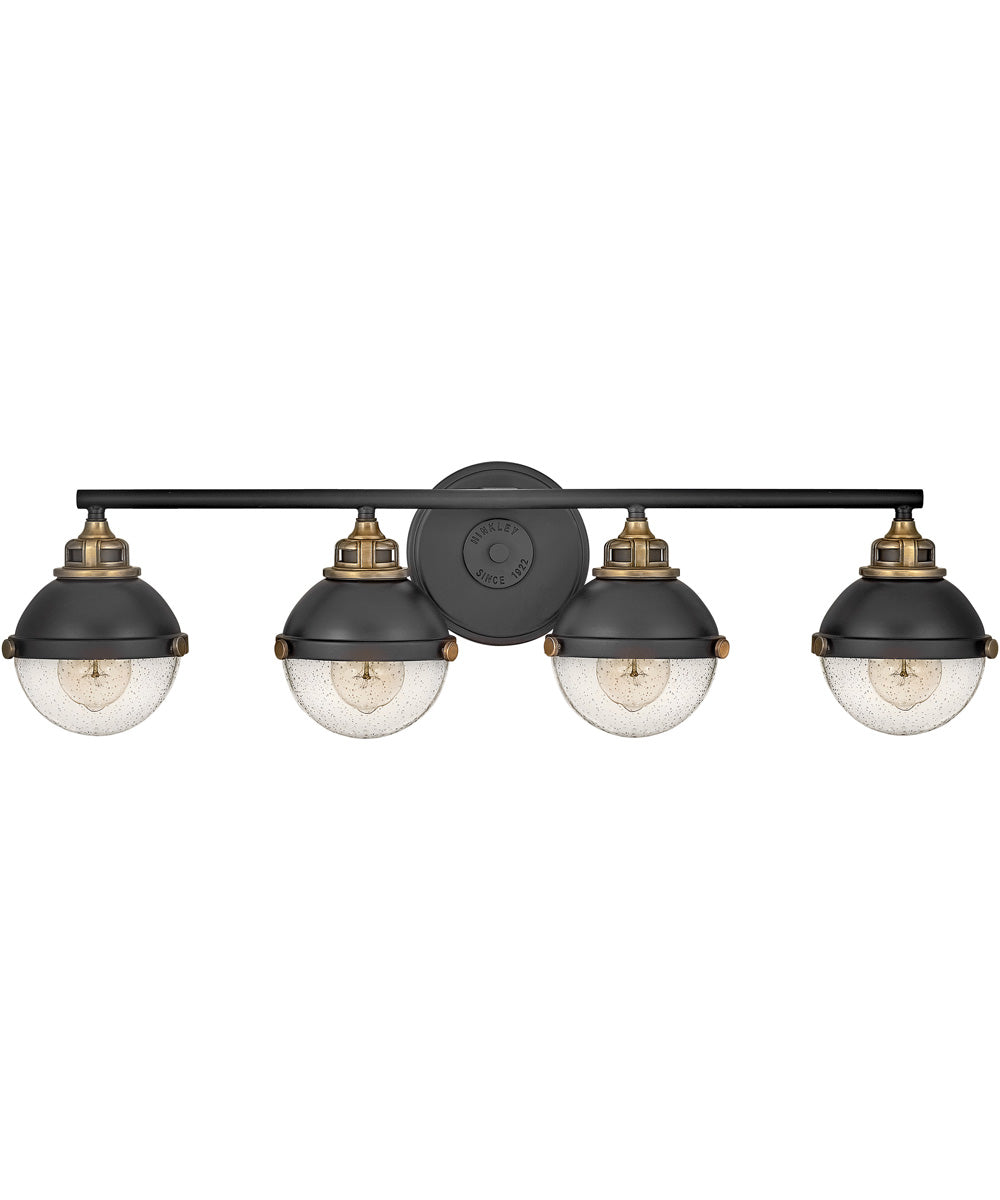 Fletcher 4-Light Four Light Vanity in Black