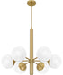 Solei 6-light Chandelier Aged Brass