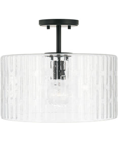 Emerson 1-Light Dual-Mount Semi-Flush/Pendant Mount In Matte Black