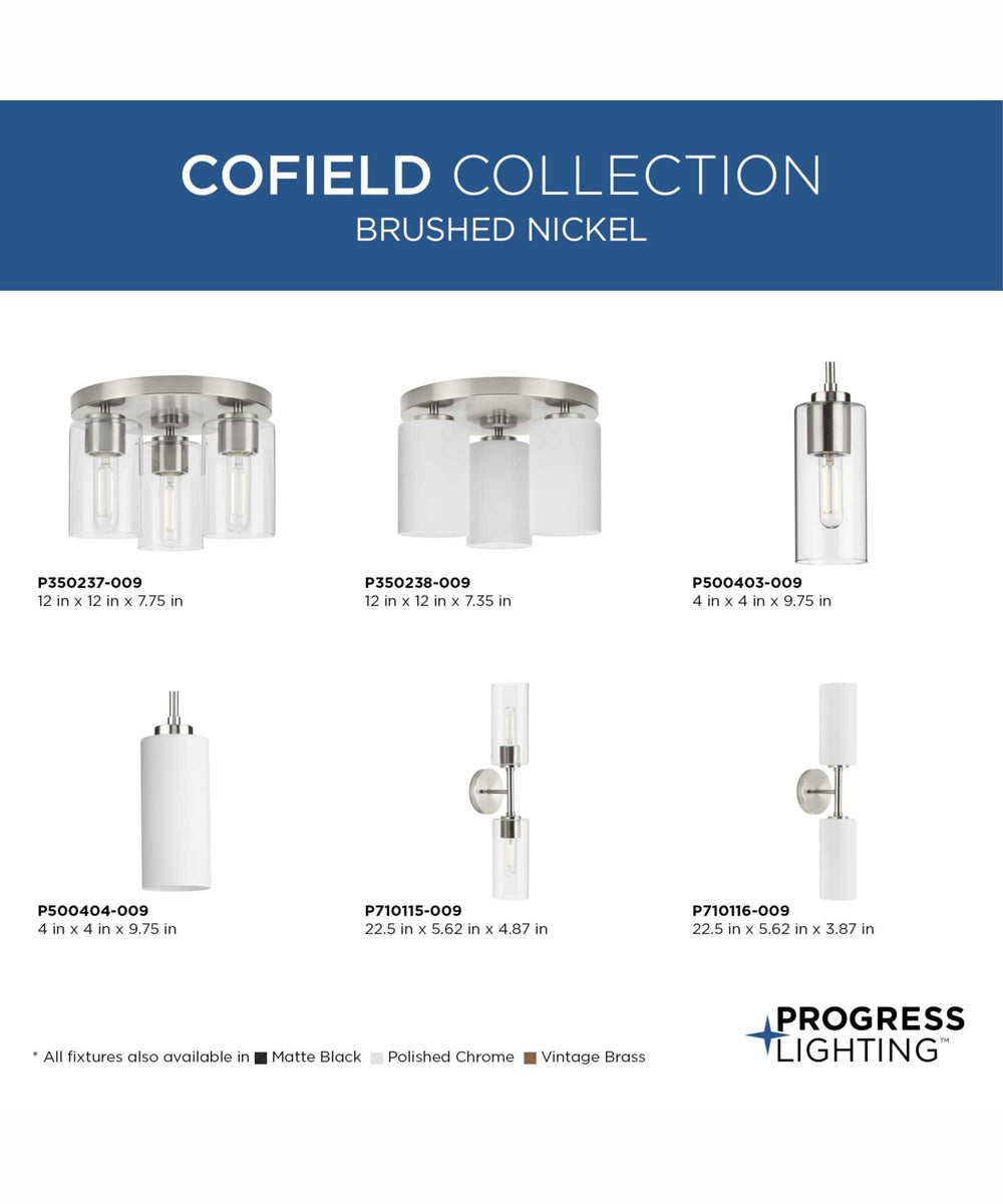Cofield 1-Light Transitional Pendant Brushed Nickel