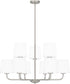 Gallagher 9-light Chandelier Brushed Nickel
