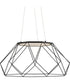 Geodesic LED Modern Style Large Hanging Pendant Light Matte Black