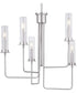 Rainey 5-Light Clear Fluted Ribbed Glass Modern Chandelier Light Brushed Nickel