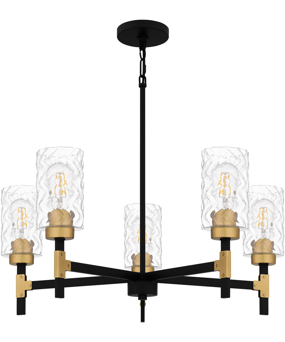 Carly 5-light Chandelier Matte Black