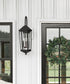 Ellsworth 3-Light Outdoor Wall Mount Rain or Shine - Black with Clear Glass