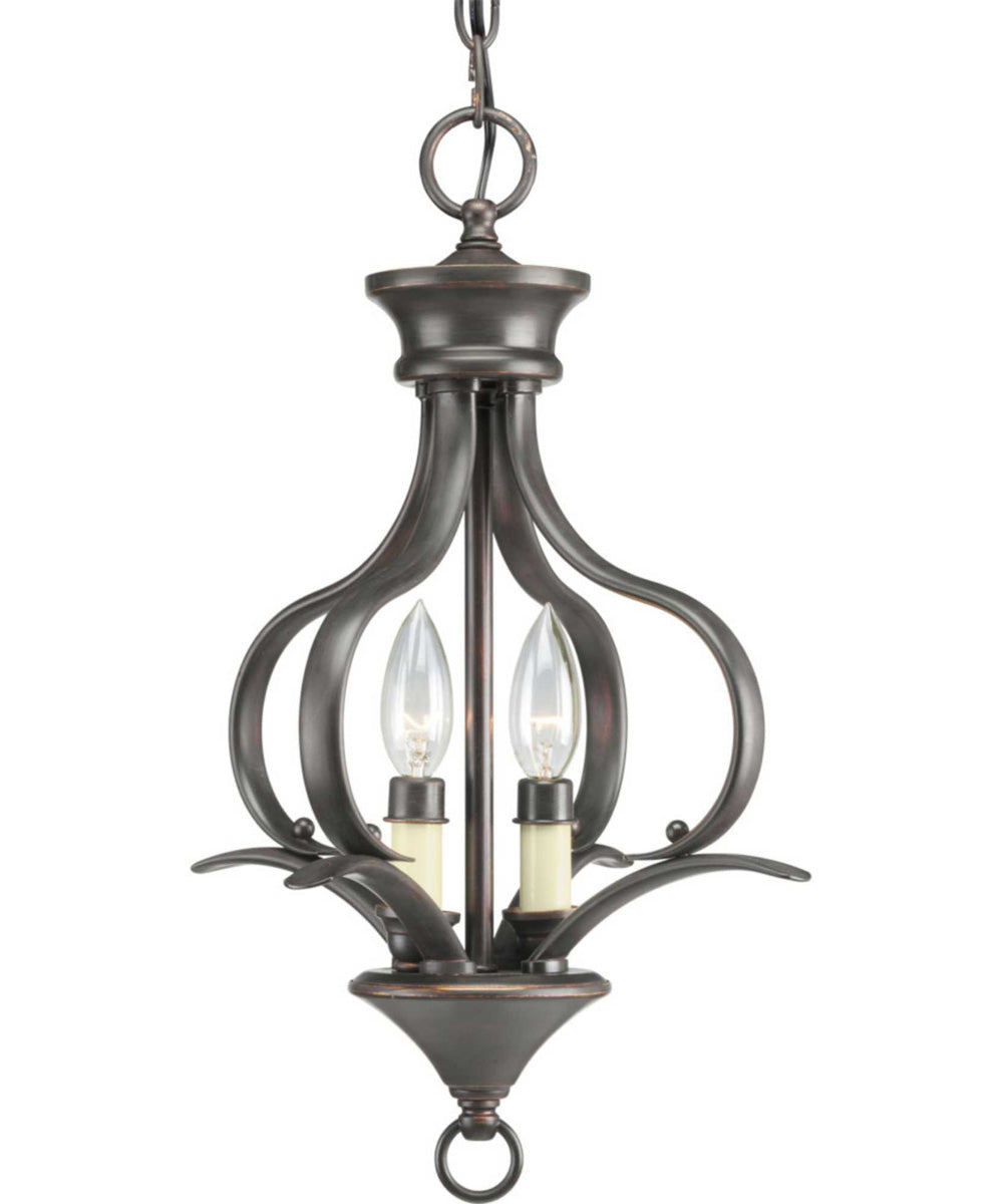 Trinity 2-Light Foyer Pendant Antique Bronze