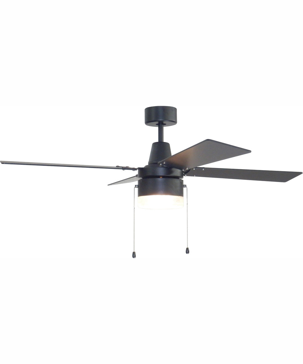 48" Dalton 1-Light Ceiling Fan Flat Black