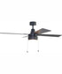 48" Dalton 1-Light Ceiling Fan Flat Black