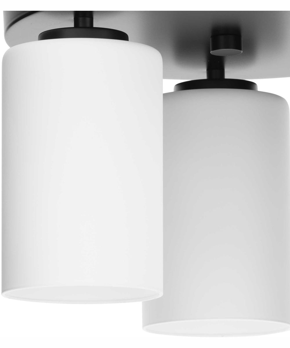 Cofield 12 in. 3-Light Transitional Flush Mount Matte Black