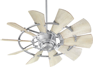 44"W Windmill Ceiling Fan Galvanized