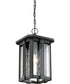 Everglade Large 1-light Outdoor Pendant Light Earth Black