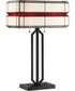 Lacoon 2-Light Table Lamp Matt Black/Tiffany Glass Shade