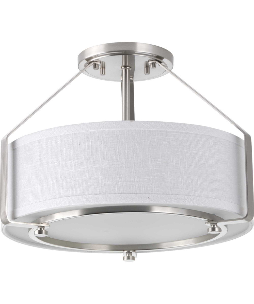 Ratio 3-Light 16" Semi-Flush Mount Brushed Nickel