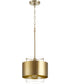 11"W 1-light Pendant Aged Brass
