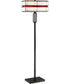 Lacoon 2-Light Floor Lamp Matt Black/Tiffany Glass Shade
