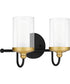 Rowland Medium 2-light Bath Light Matte Black