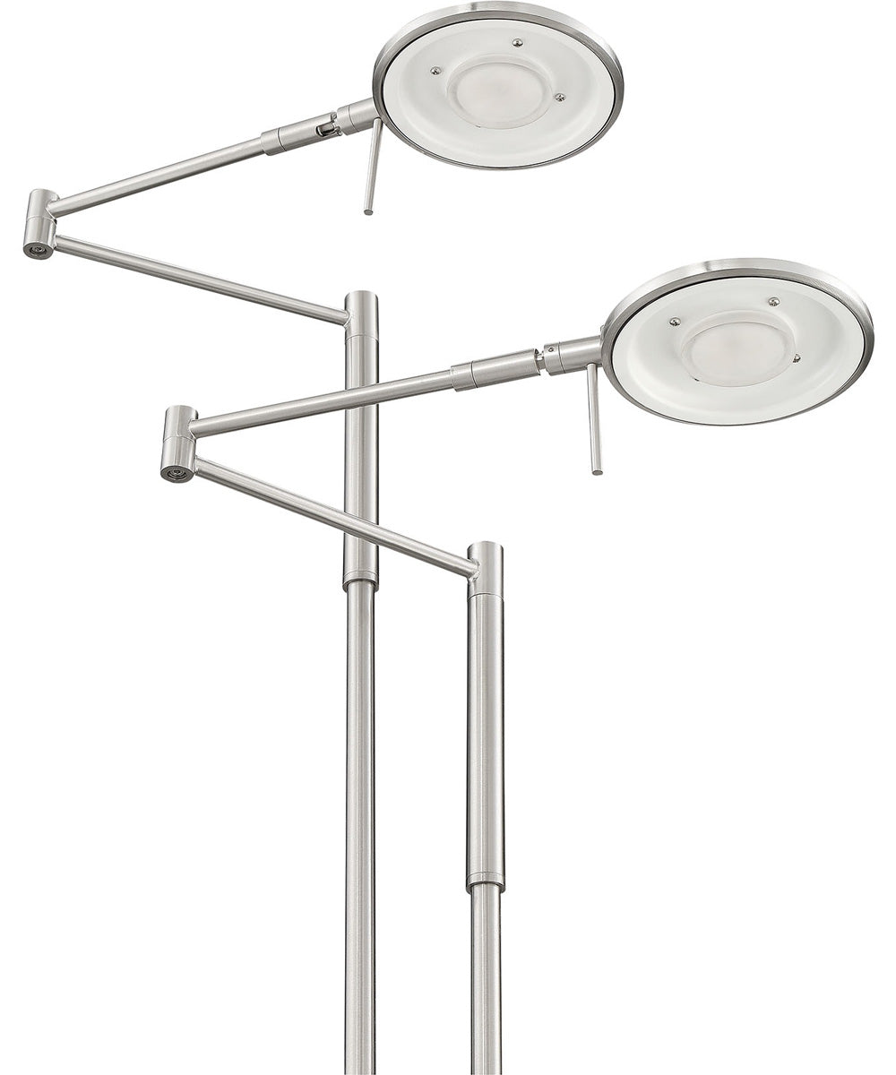 Dessau Turbo LED Floor Lamp Satin Nickel