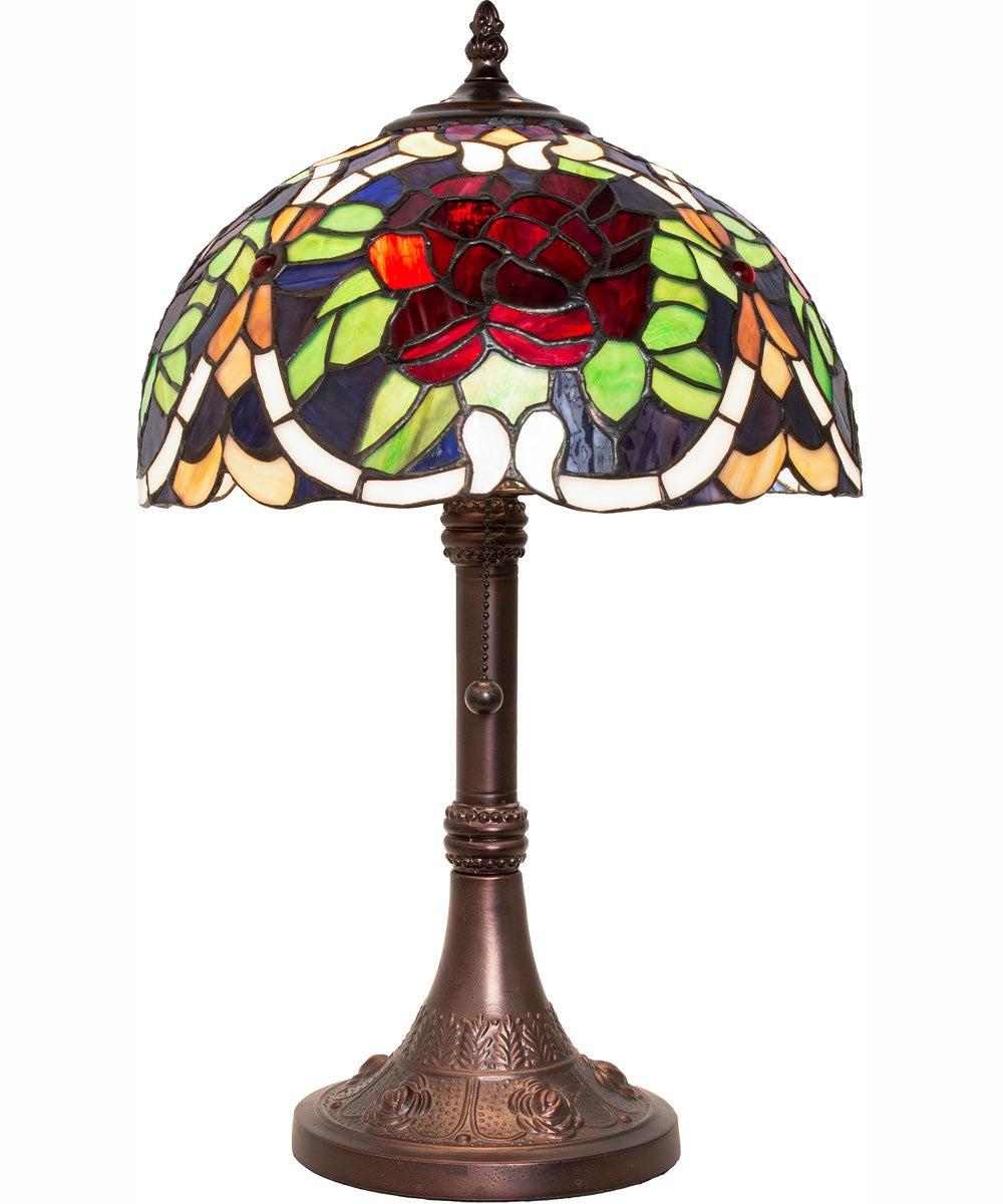 17" High Renaissance Rose Accent Lamp