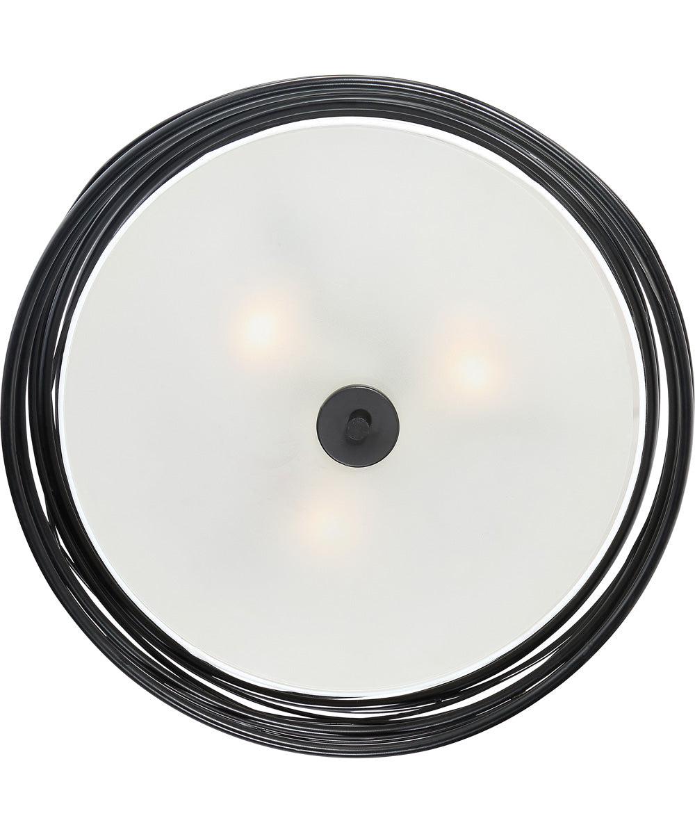 Spiral 3-light Semi Flush Mount Mystic Black