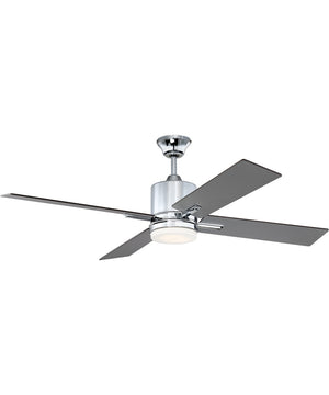 52" Teana w/Remote 1-Light LED Ceiling Fan (Blades Included) Chrome