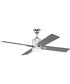 52" Teana w/Remote 1-Light LED Ceiling Fan (Blades Included) Chrome