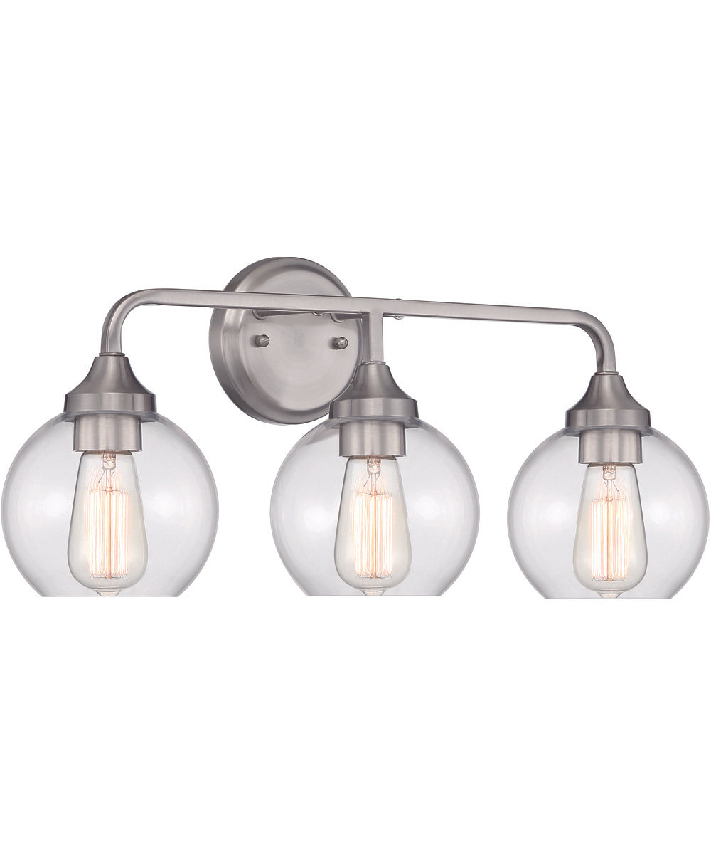 Glenda 3-Light Vanity Brushed Polished Nickel