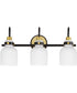 Milk 3-Light Bath Vanity Satin Brass