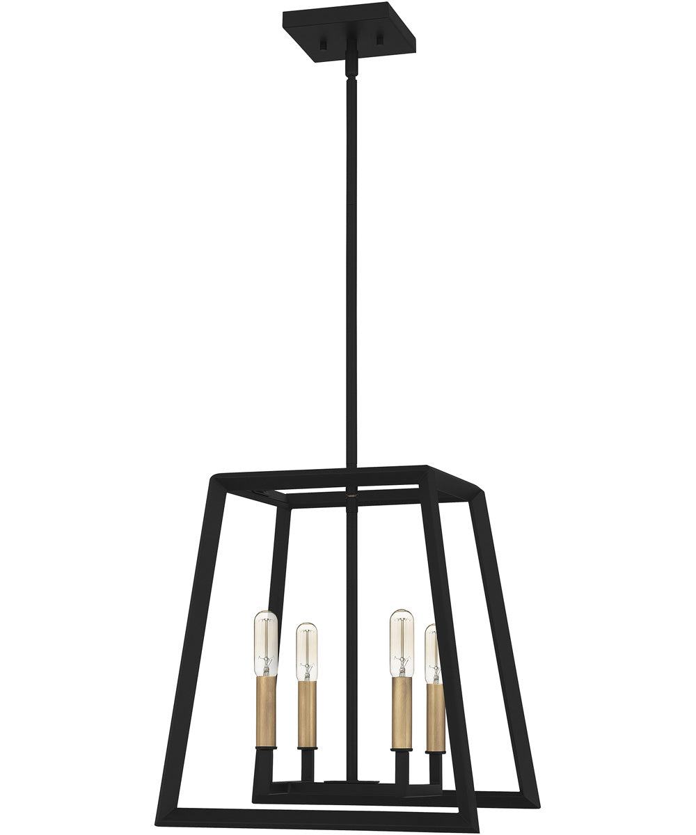 Tilly 4-light Pendant Matte Black